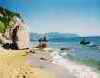 Blue sky, crystal water and golden sand